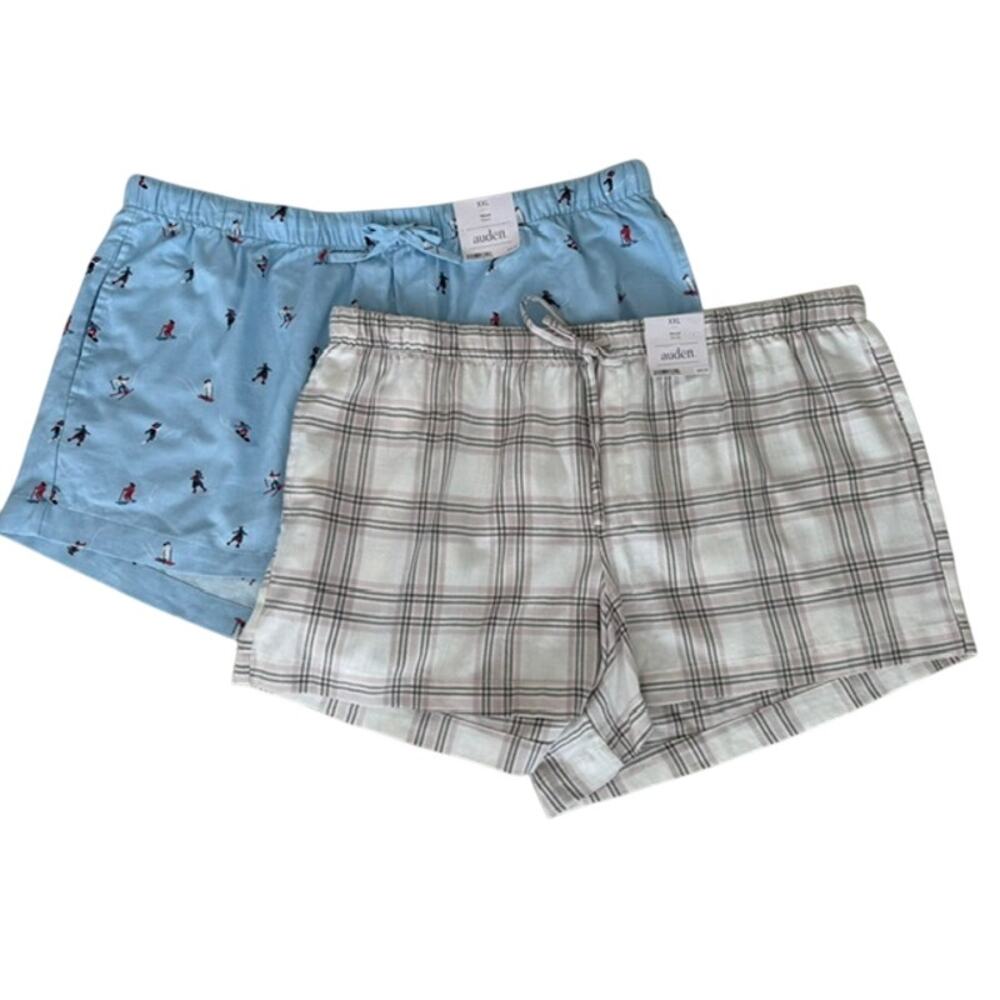 2 Pairs Auden Soft Pajama Shorts PJs Sleep Shorts- Size XXL - NWT